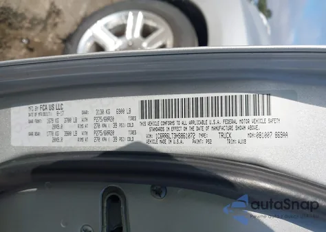 2017 Ram 1500 Lone Star Silver 4X2 5'7 Box from USA, damaged, VIN 1C6RR6LT3HS861072